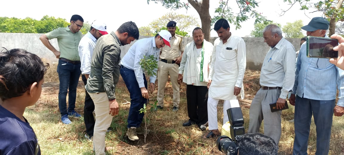 विश्व पर्यावरण दिवस के उपलक्ष्य में कलेक्टर ने चंदाना में लगाए पौधे