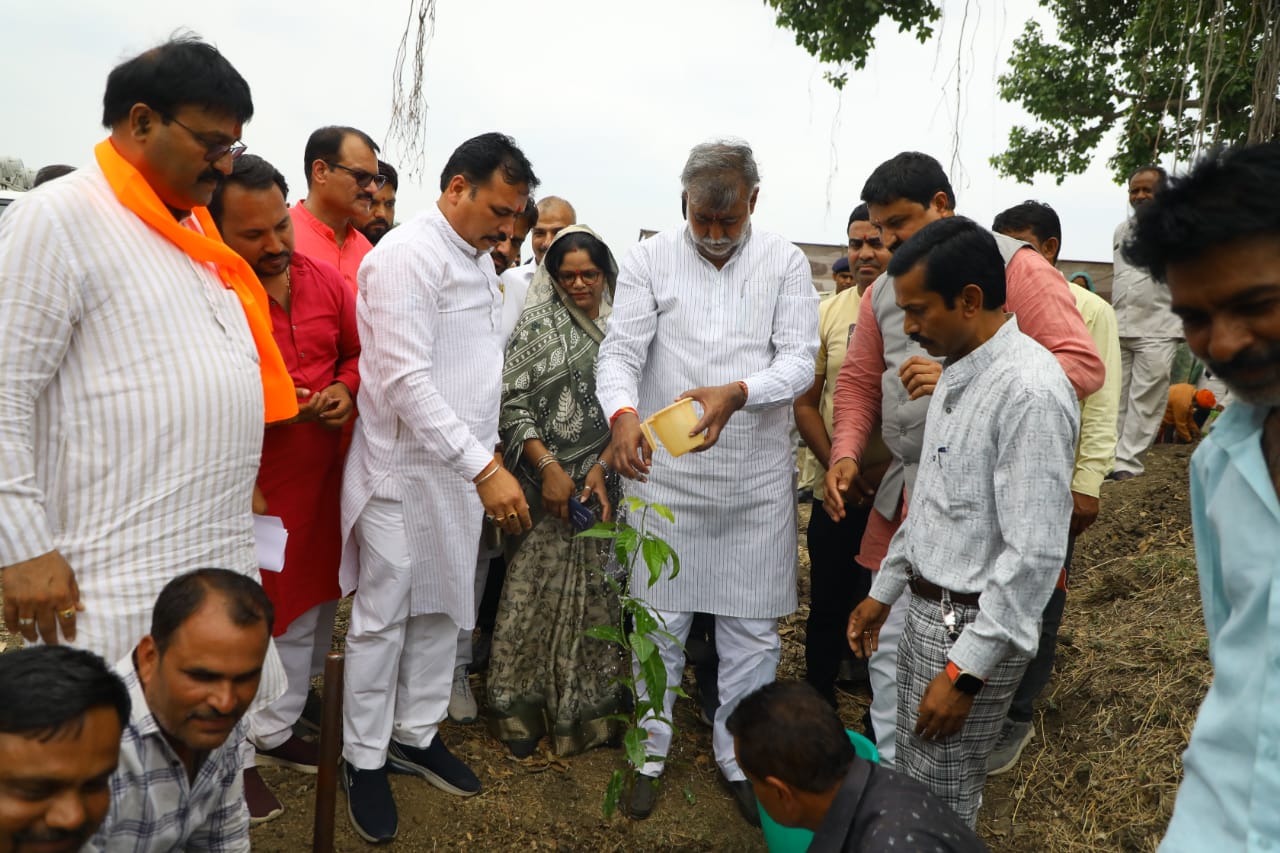 पंचायत एवं ग्रामीण विकास विभाग मंत्री प्रहलाद पटेल ने जटाशंकर में जल गंगा संवर्धन अभियान में सहभागिता की