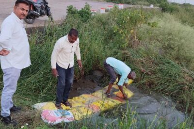 अमृत संचय अभियान में किया बोरीबंधान का कार्य