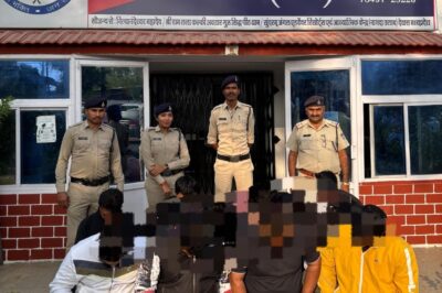 पुलिस ने शिकार और जुआ के उद्देश्य से गुजरात से आए 11 लोगों को पकड़ा