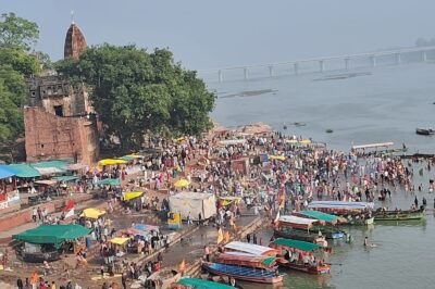 सोमवती अमावस पर्व पर नर्मदा भक्तों ने किया पवित्र स्नान