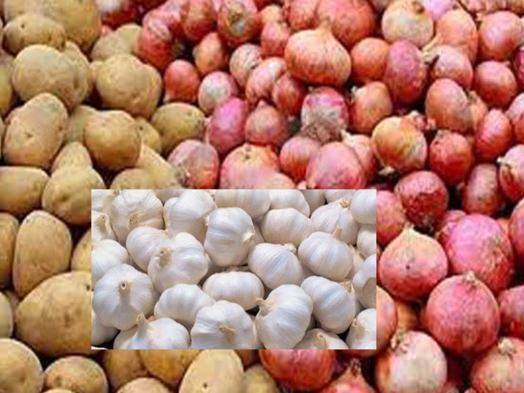 Onion, garlic, patato