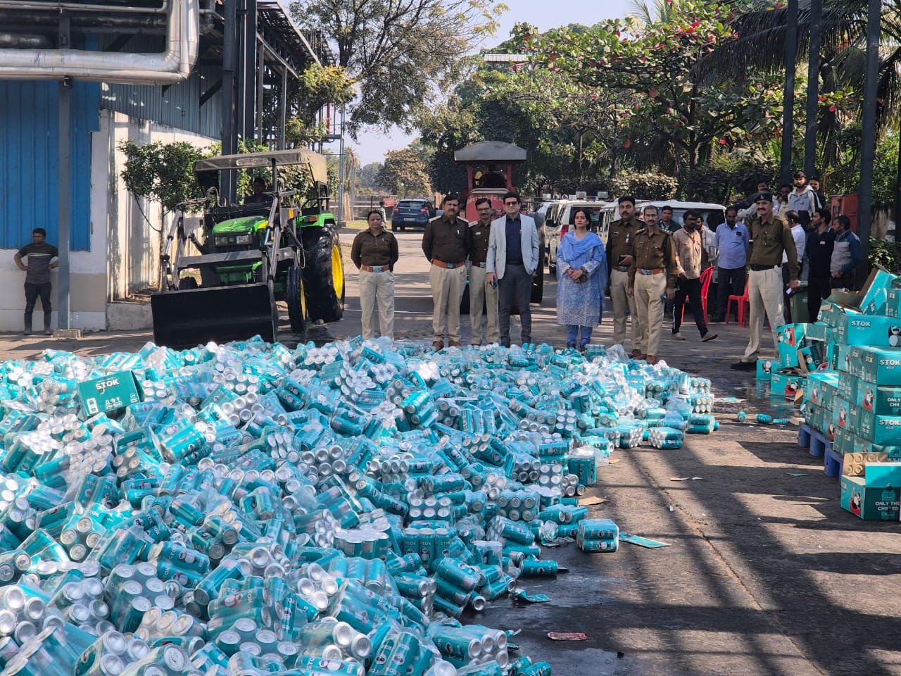 Expired Beer Destroyed Indore