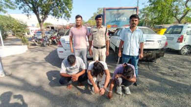 Dewas Industrial Area police with arrested diesel theft gang