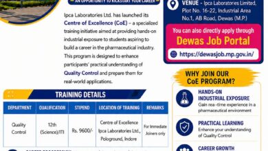 Ipca Laboratories Dewas recruitment 2026 quality control jobs for 12th pass and ITI candidates