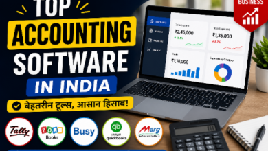 भारत के टॉप अकाउंटिंग सॉफ्टवेयर की जानकारी दिखाती हुई इमेज
