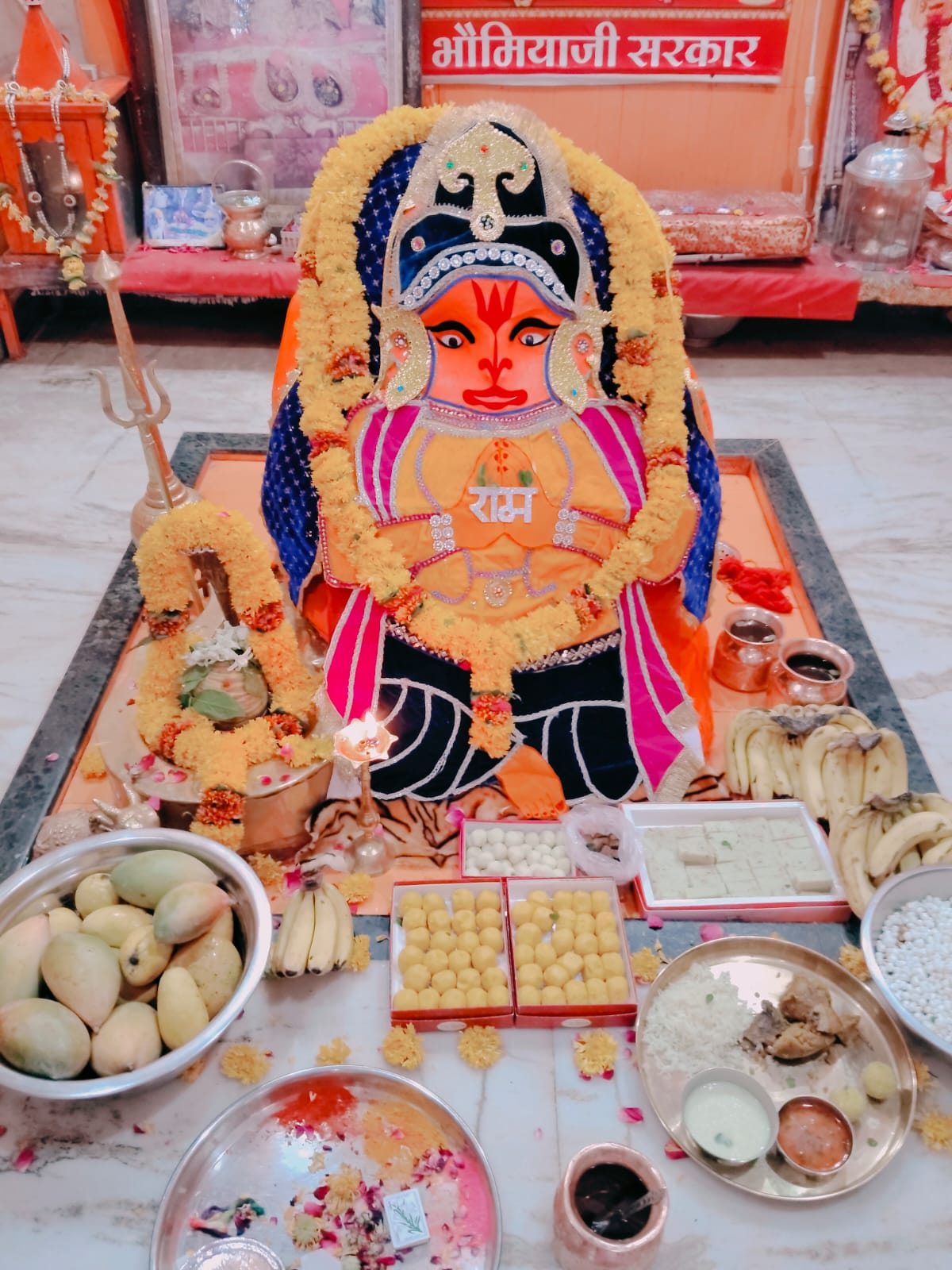 योगिनी एकादशी पर बेहरी के मनकामेश्वर भोमिया जी हनुमान मंदिर में विशेष अभिषेक हुआ।