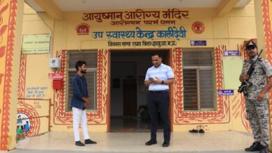 स्वास्थ्य केंद्र का निरीक्षण करते झाबुआ कलेक्टर डॉ. योगेश तुकाराम भरसट।