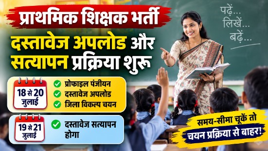 मध्यप्रदेश प्राथमिक शिक्षक भर्ती 2026 से संबंधित सांकेतिक तस्वीर।