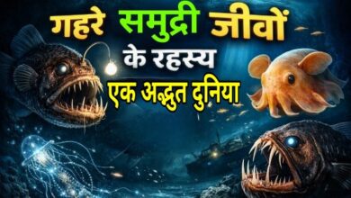 यह तस्वीर गहरे समुद्री जीवों के रहस्य – 1000 मीटर नीचे की अद्भुत दुनिया भी शामिल है, के बारे में हैं।