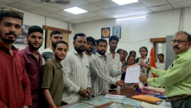बीकॉम रिजल्ट में गड़बड़ी को लेकर अभाविप का ज्ञापन