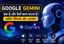 Google Gemini AI के फीचर्स, उपयोग और फायदे दर्शाता हुआ हिंदी थम्बनेल